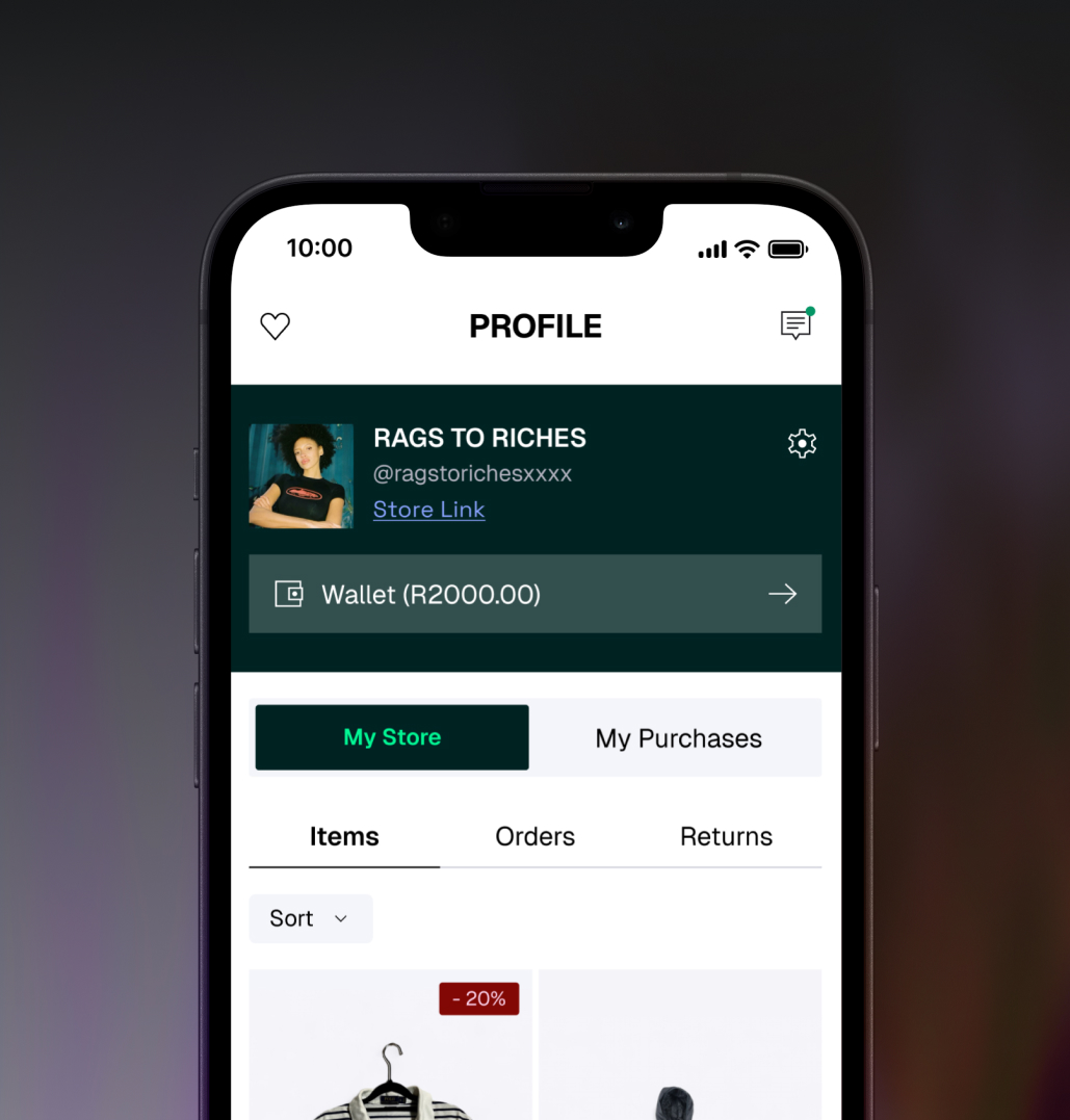 Three screens showing Thrif App mockup